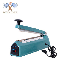 china small mini portable hand sealing packing machine food aluminum foil plastic polythene bags sealing machine with iron body